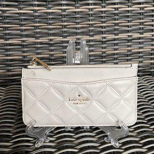 Kate Spade Natalia Large Slim Card Holder Parchment